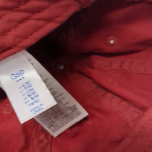 Courage Slideback Hat Red Medium Adjustable Solid 6 Panel Vent Holes - Picture 9 of 10